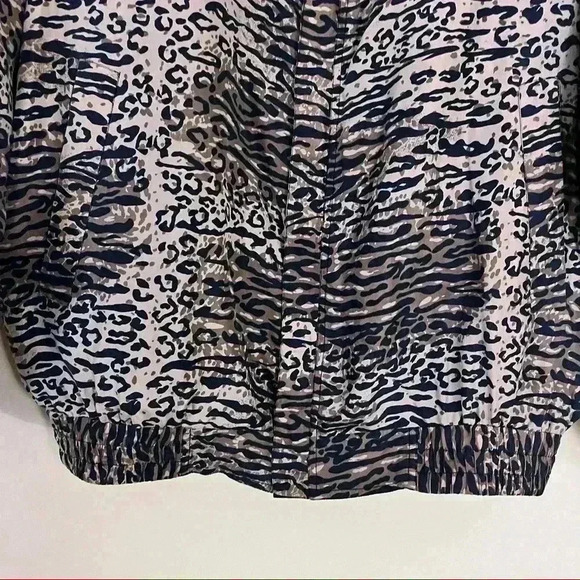 Fuda Vintage Multi-Tone Brown Animal Full Zip 100% Silk Jacket Size M - Picture 5 of 14